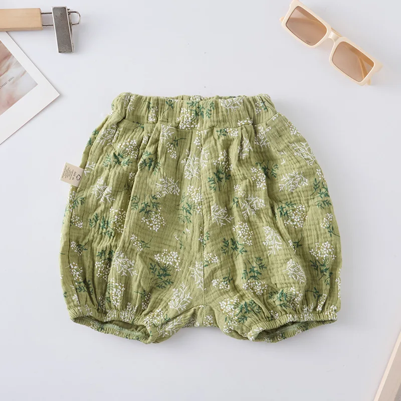 Pantalón corto bebé de algodón gasa con estampado estilo farol - imagen 5