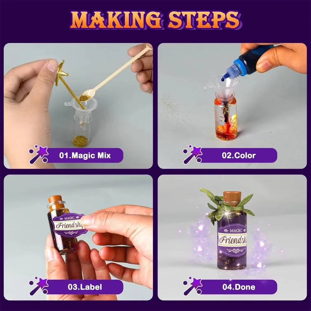 Kit de manualidades de pociones mágicas para niños, hadas y magos - imagen 2