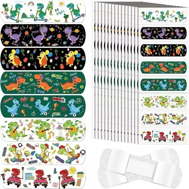 Tiritas infantiles de dinosaurios kawaii con dibujos para heridas - imagen 2