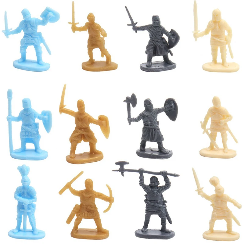 ZYF Soldados en miniatura 2,7 cm – posturas variadas, multicolor - imagen 4