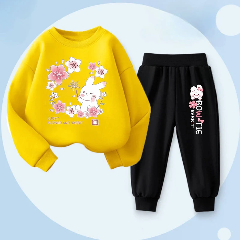 Conjunto infantil: sudadera con capucha y conejito – Primavera - imagen 5