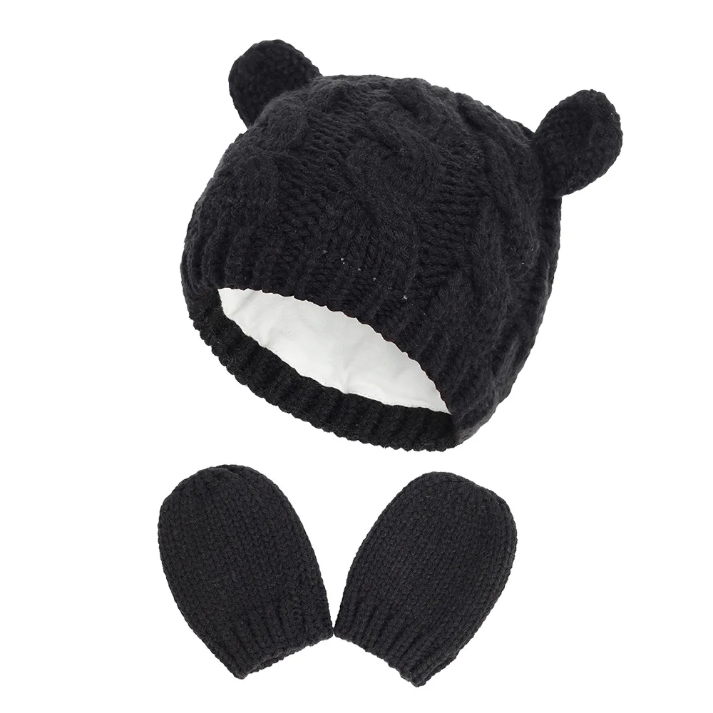 Gorro de punto cálido para bebé con orejas de dibujos animados - imagen 3