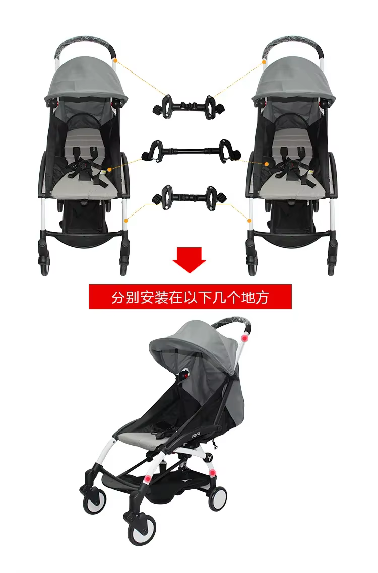 Conector de cochecito doble desmontable para carrito ligero - imagen 2