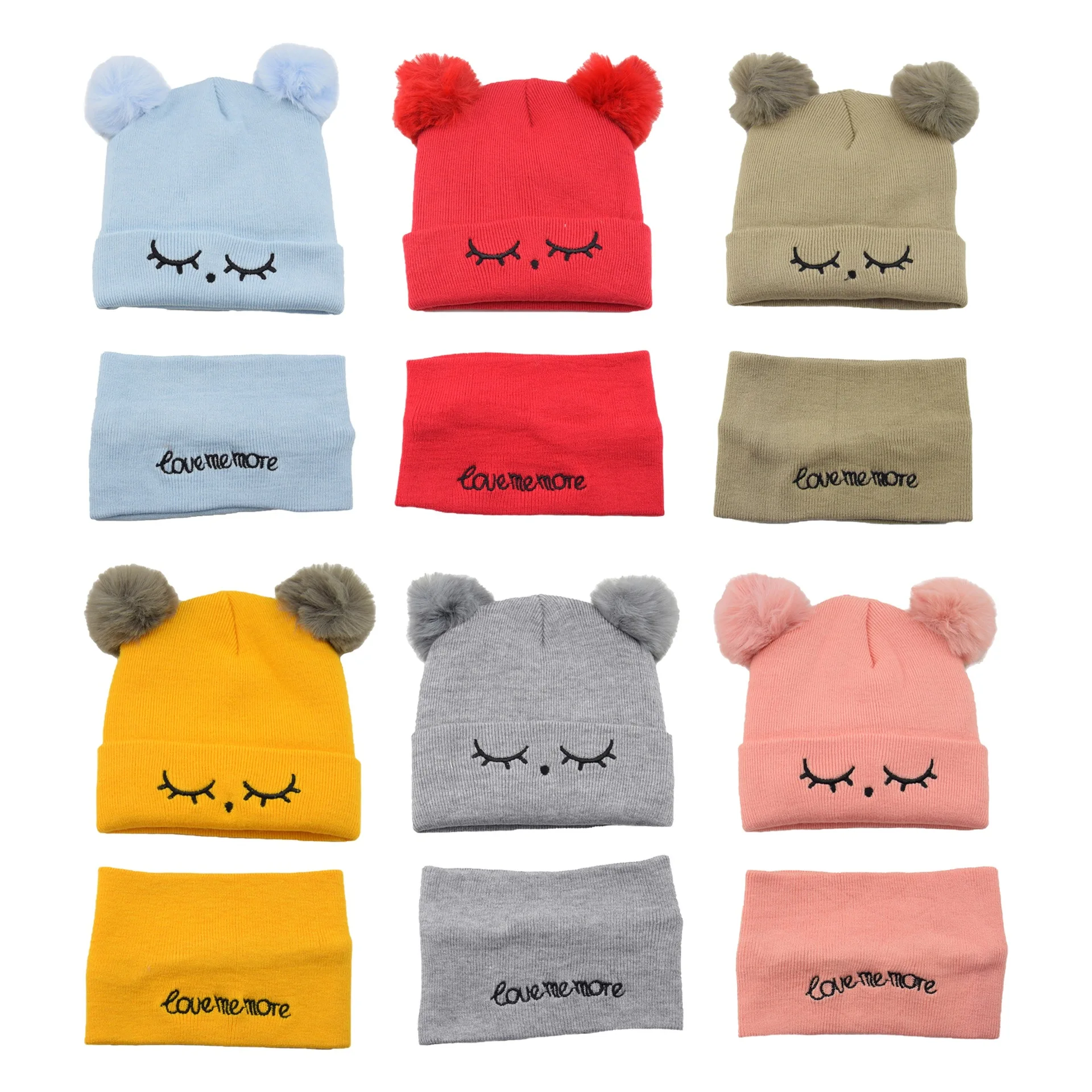 Conjunto de bebé gorro y bufanda de algodón para invierno - imagen 2