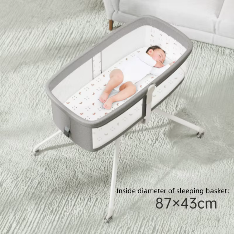 Cuna plegable con ruedas y balanceo para bebé de 0 a 18 meses - imagen 4