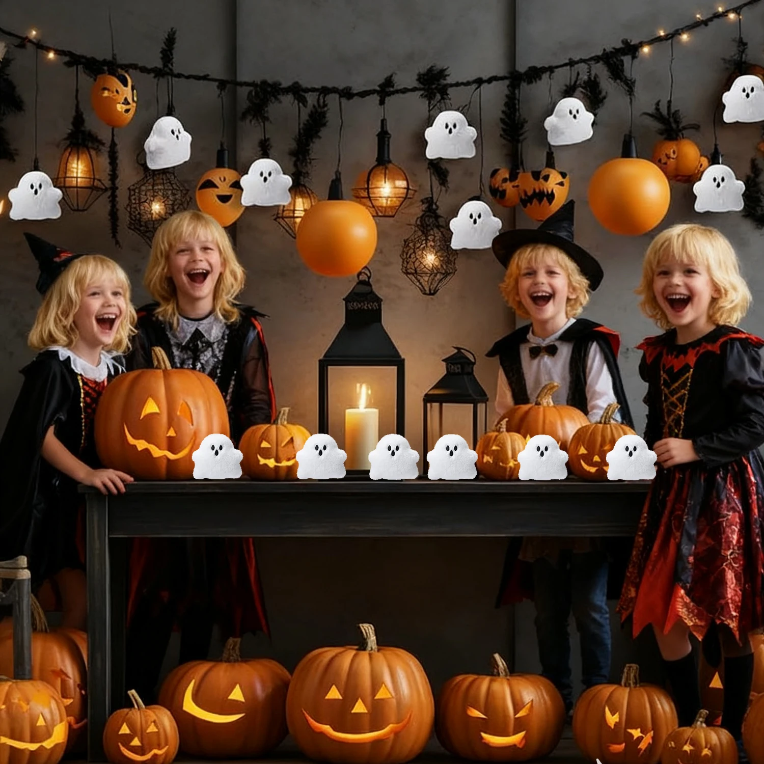 Llavero de peluche mini fantasma Halloween, juguete blando - imagen 4