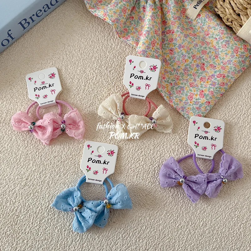 Lazo elástico para el pelo de niña – Color caramelo – Diseño adorable - imagen 5