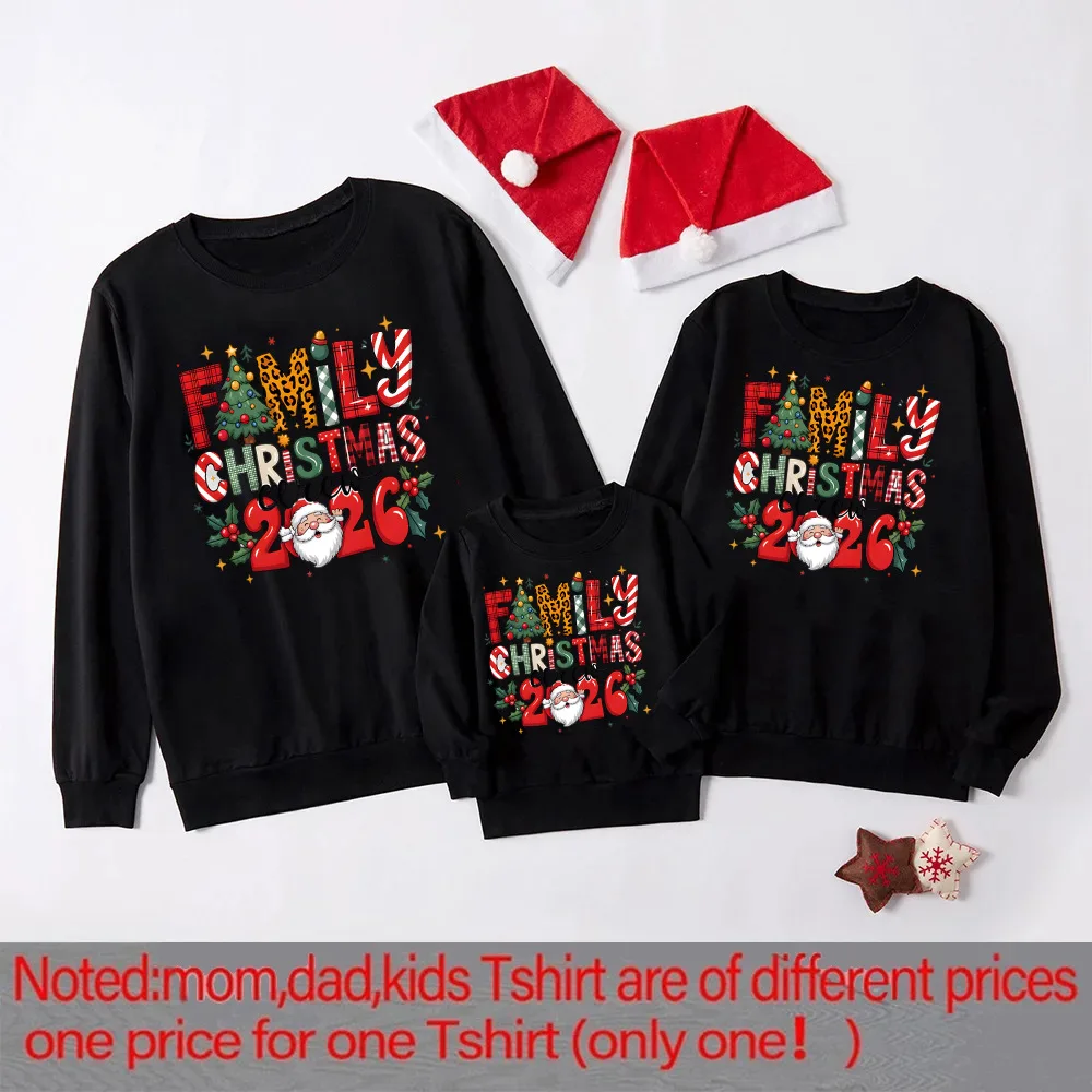 Sudaderas de Navidad familiar para papá, mamá e hijos