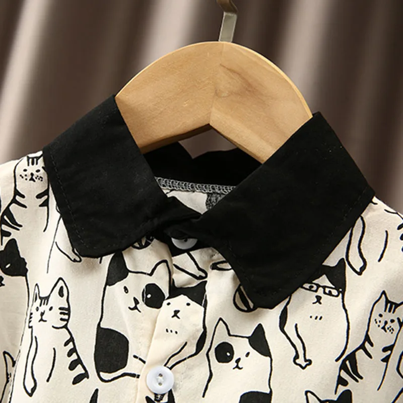 Conjunto verano para niños – Camiseta de algodón con estampado + short - imagen 4