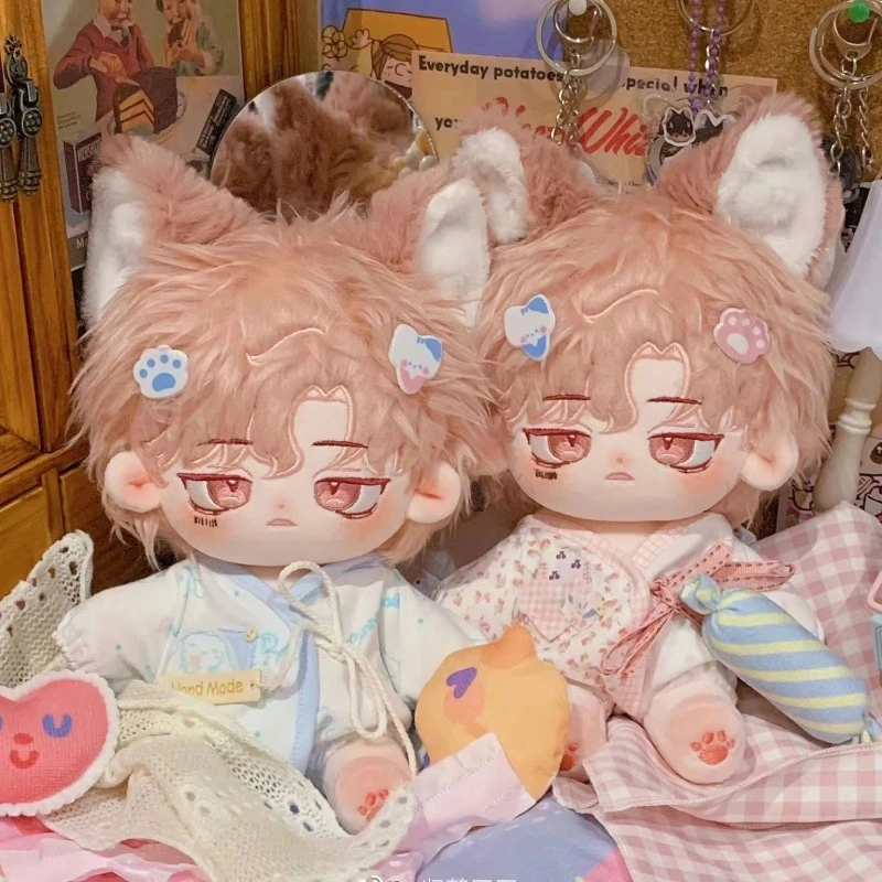 Peluche de personaje K-pop de algodón con ropa cambiable