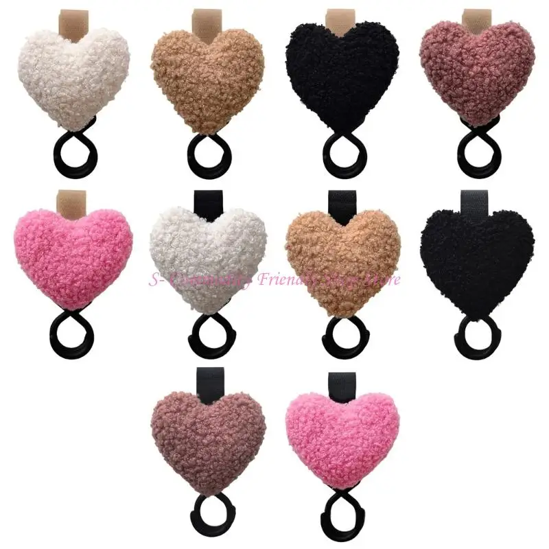 Gancho para cochecito con diseño de corazón y peluche
