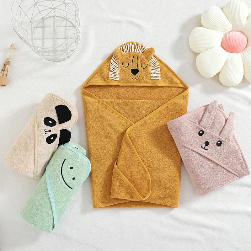 Poncho de toalla con capucha para bebé ultraabsorbente