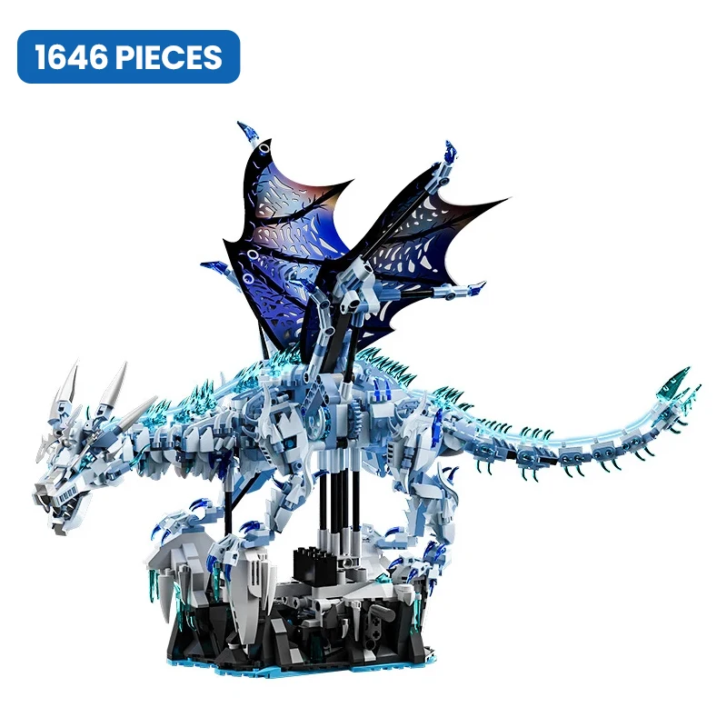 Juguete bloques de construcción dragón helado para niños, regalo - imagen 2