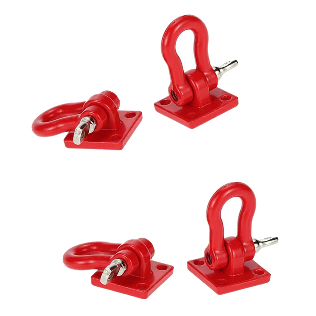Gancho de remolque de hierro para coche radiocontrol 4x4 rojo - imagen 3