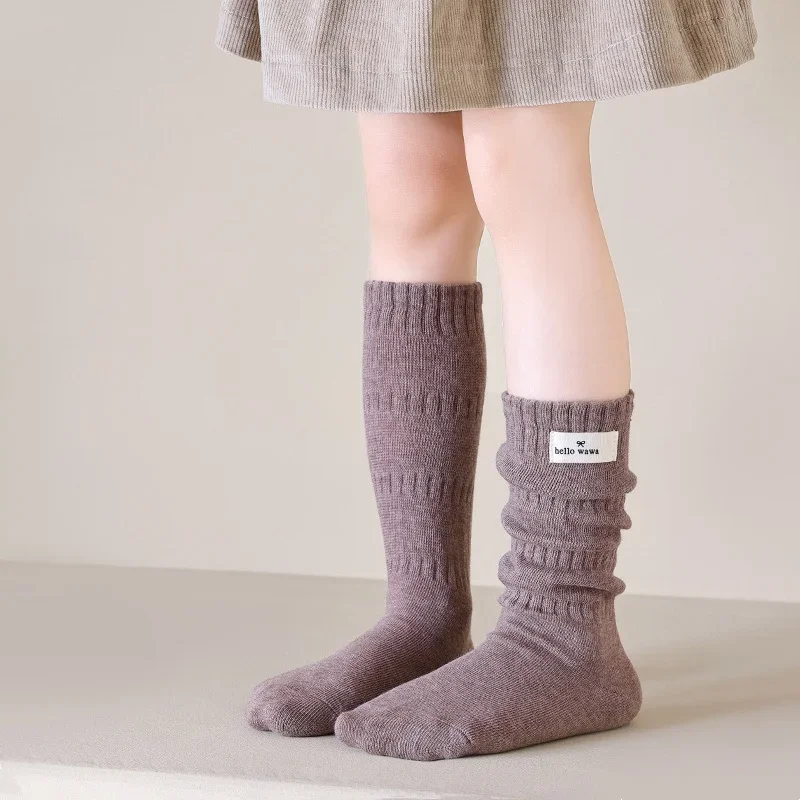 Calcetines hasta la rodilla de algodón para niña estilo retro - imagen 2