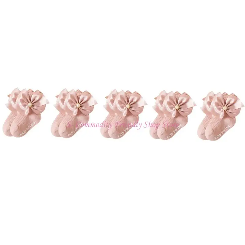 Calcetines con encaje y cinta de algodón para niño y niña - imagen 2