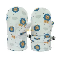 QX2D Guantes de invierno impermeables con forro térmico para niños