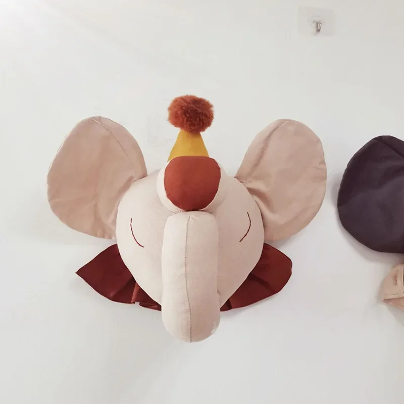 Decoración de pared infantil 3D con cabeza de elefante y cisne - imagen 5