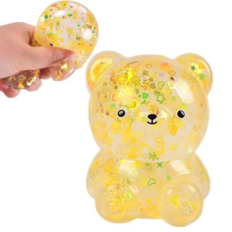 Oso de peluche con lentejuelas – juguete antiestrés para niños - imagen 5
