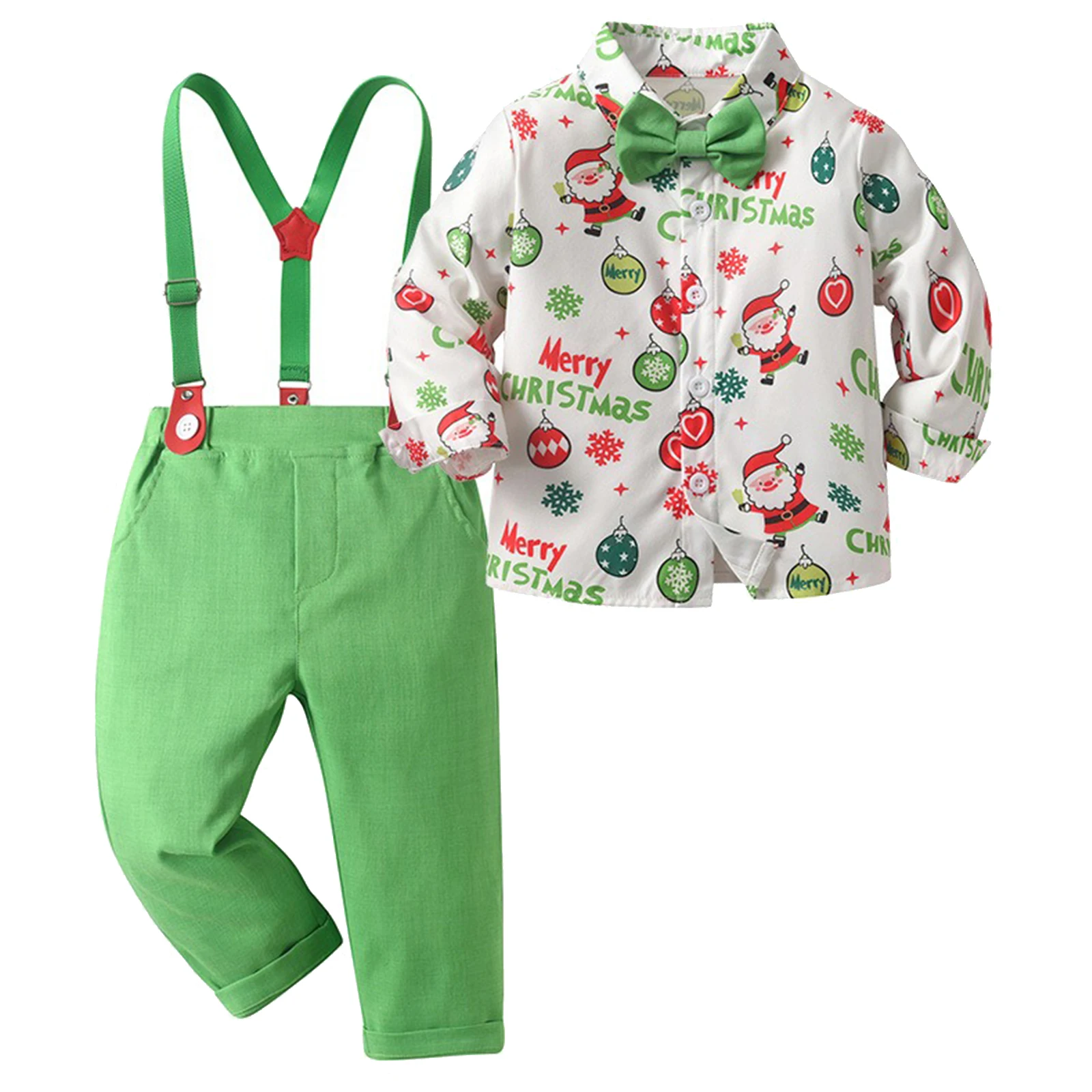Traje caballero Navidad para niño – Camisa Papá Noel y tirantes - imagen 5