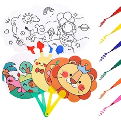 Abanicos de papel para colorear – Manualidades infantiles creativas