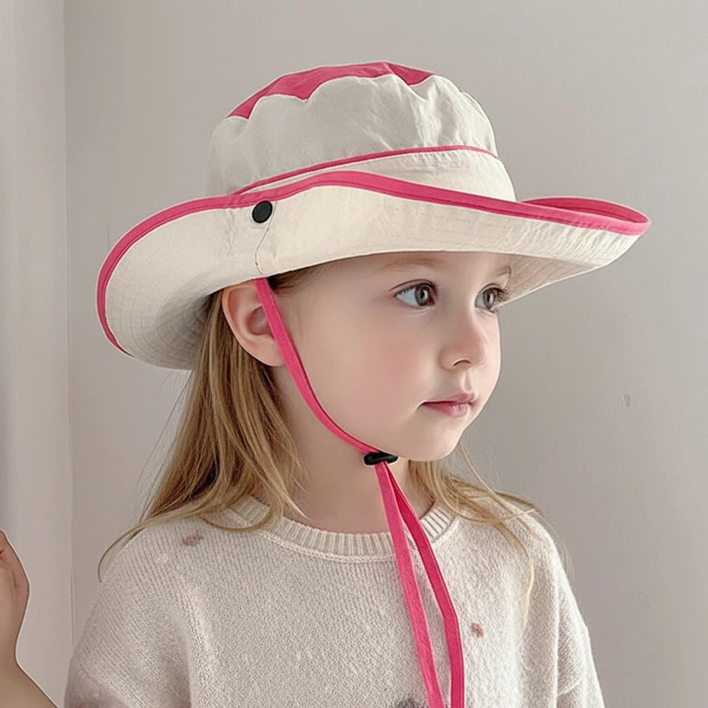 Sombrero pescador infantil secado rápido protección solar ala grande - imagen 5