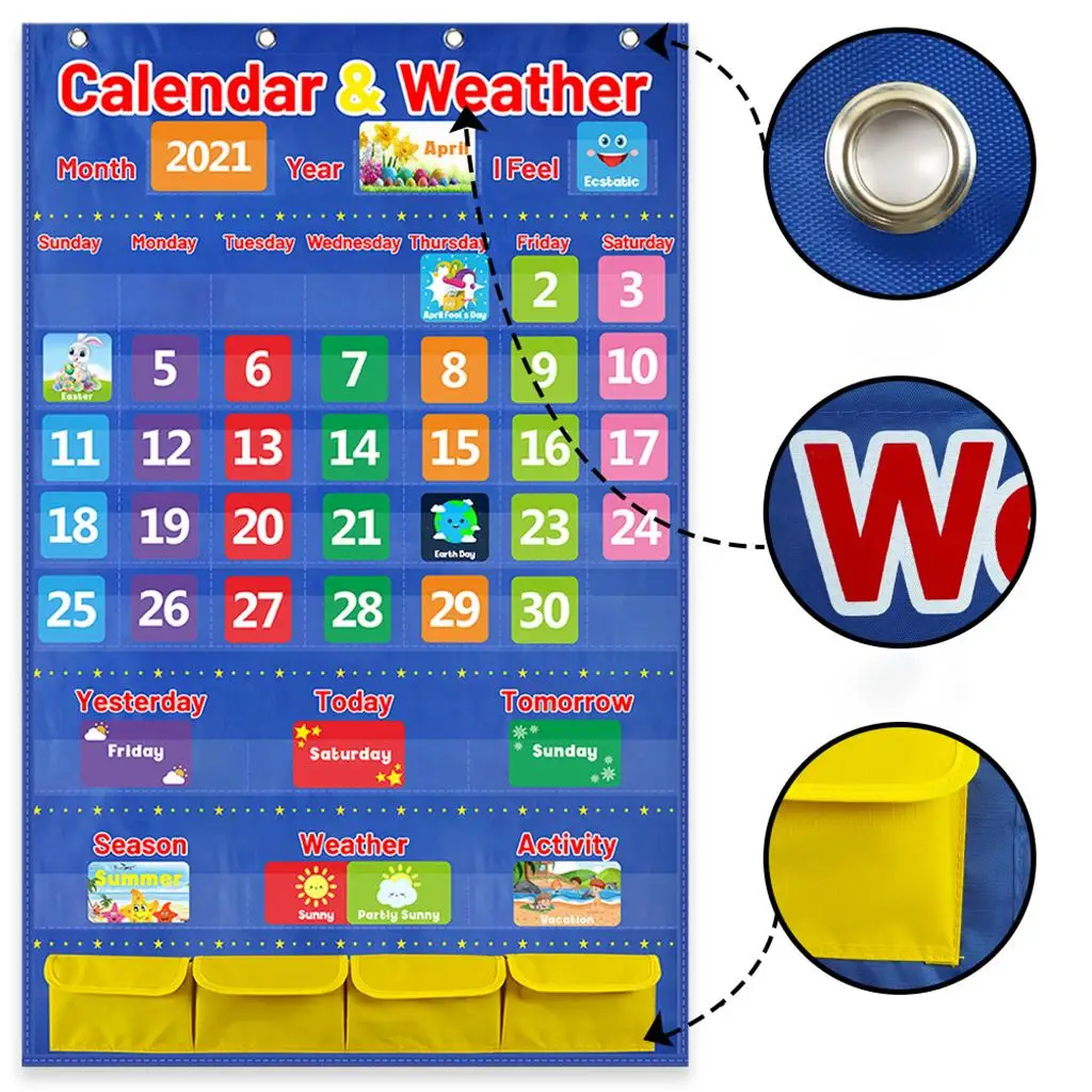 Calendario meteorológico infantil con tarjetas para el aula - imagen 5