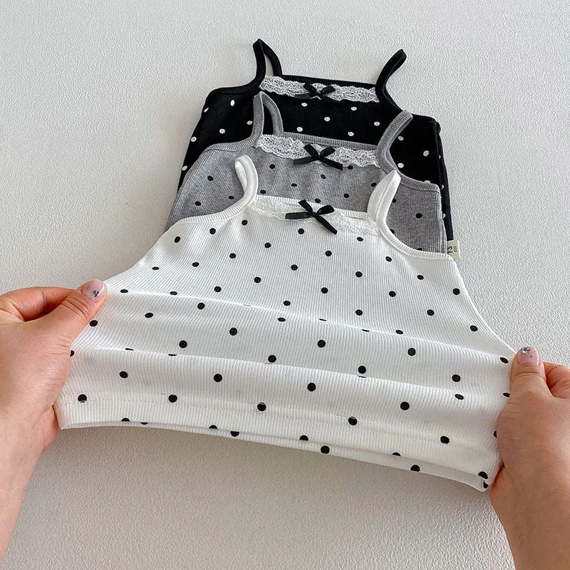 Top halter de encaje para bebé de verano–estilo dulce - imagen 2