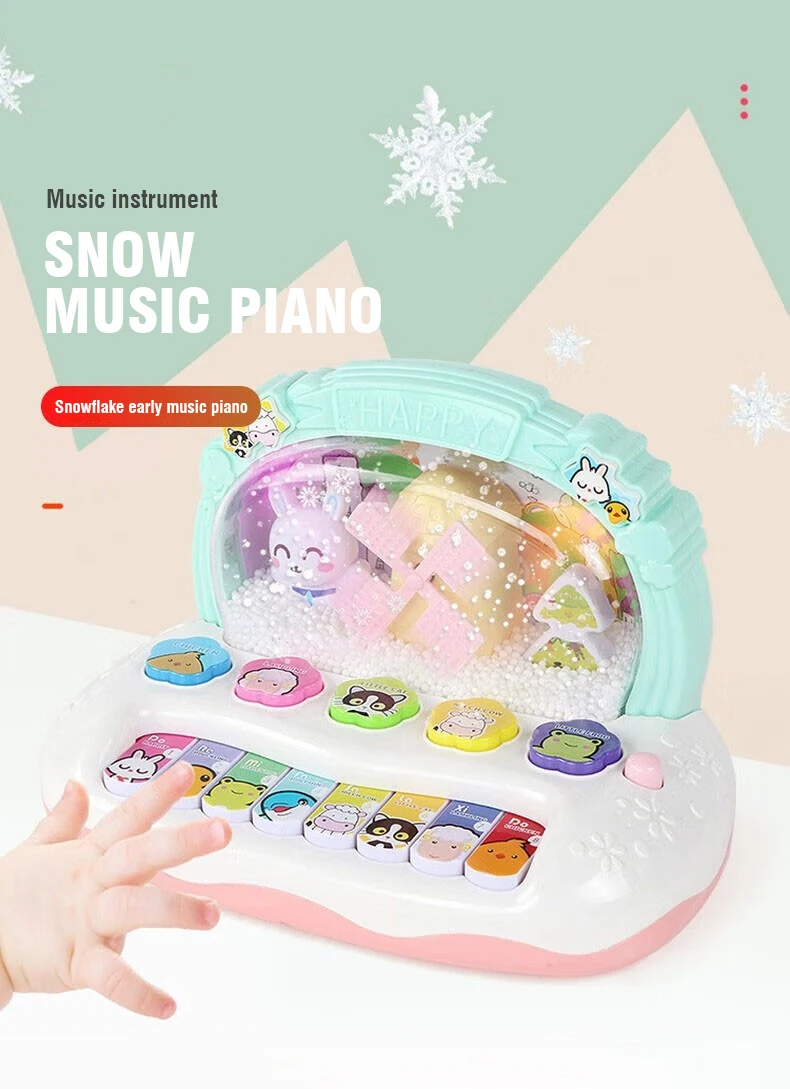 Piano musical infantil con luz