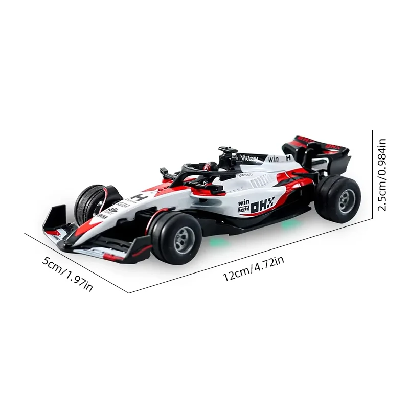 Mini coche RC de carreras de aleación con luz y control remoto - imagen 3