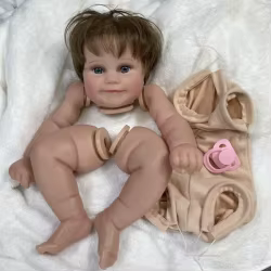 Maddie Kit de muñeco realista con piel 3D y pelo enraizado suave
