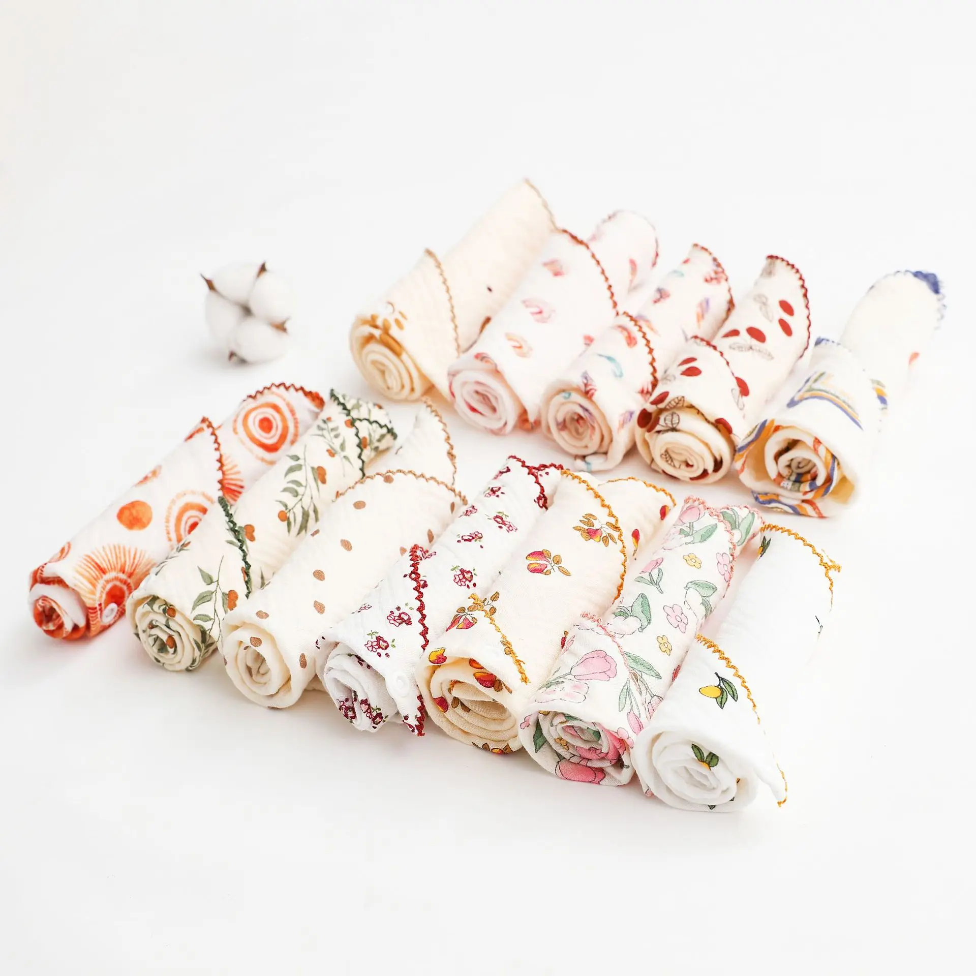 Babero algodón bebé - Bandana coreana y toalla saliva absorbente - imagen 4