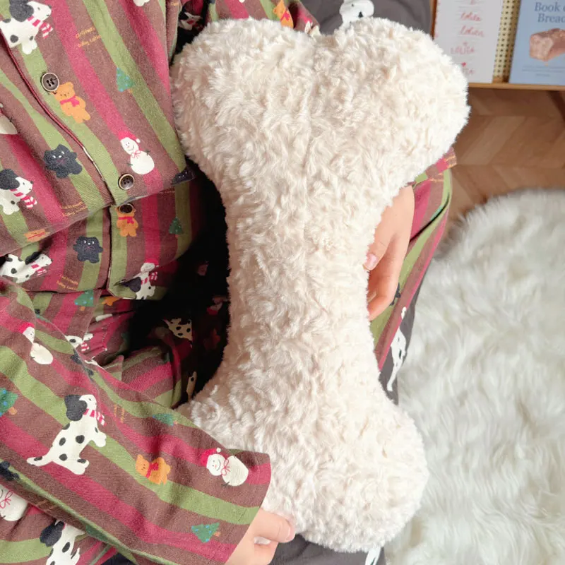 Almohada peluche hueso larga estilo nórdico para niña - imagen 5