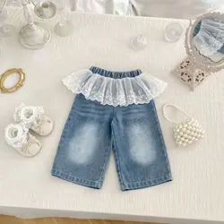 Pantalones vaqueros para niña – Holgados de algodón suave
