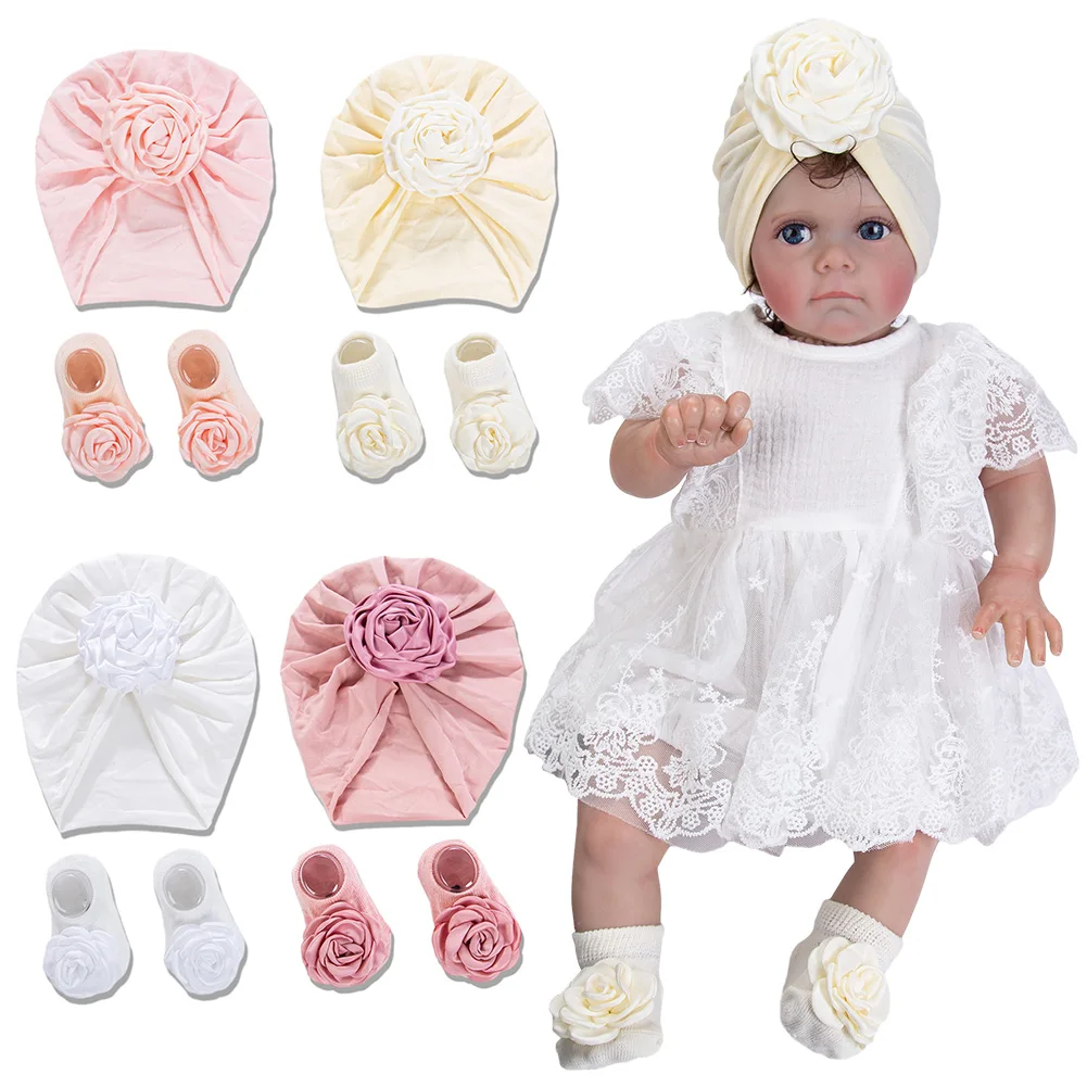 Calcetines bebé con volantes satén liso algodón suave infantil 0-12M - imagen 2