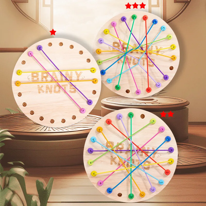 Juego de mesa sensorial con nudos de cuerda para niños - imagen 5