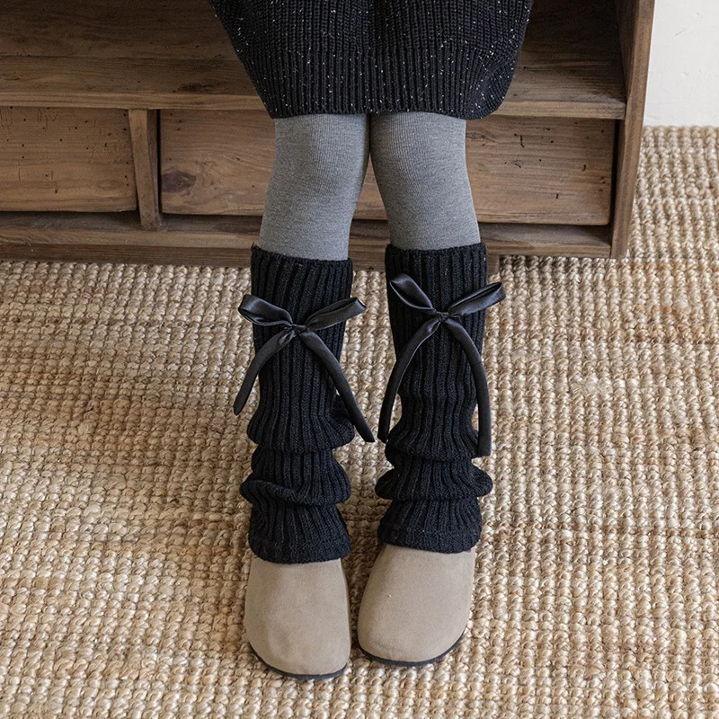 Calentadores de piernas cálidos para niñas estilo retro de invierno - imagen 4