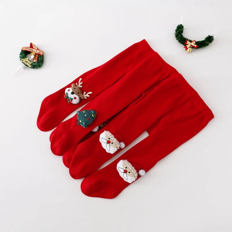 Medias de Navidad para bebé recién nacido de algodón con alces - imagen 5