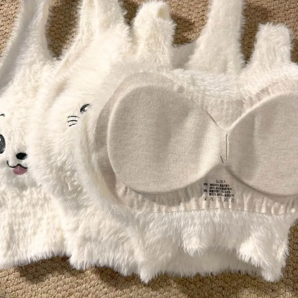 Chaleco térmico blanco para niña de ropa interior dulce otoño-invierno - imagen 3