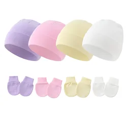Conjunto gorro y guantes de algodón para bebé recién nacido