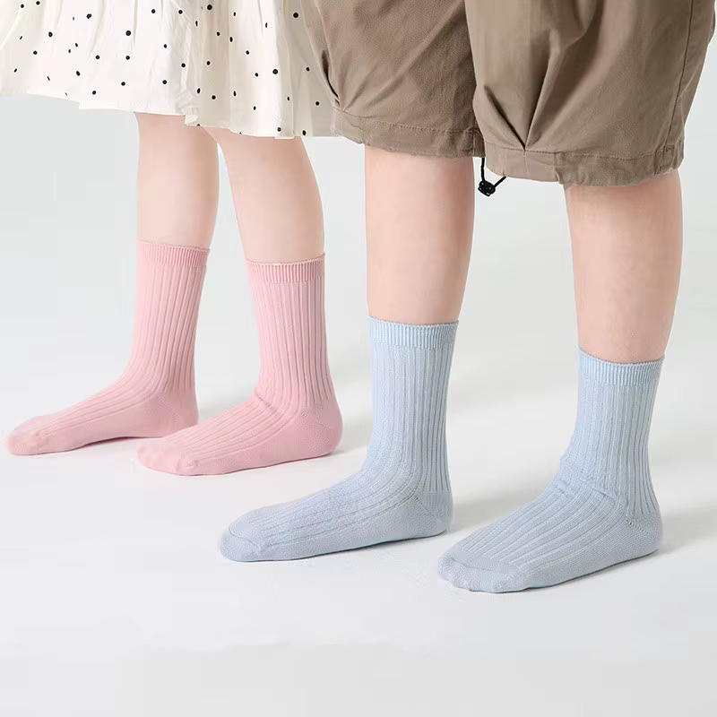 Calcetines escolares de algodón acanalado para niños tobilleros - imagen 4