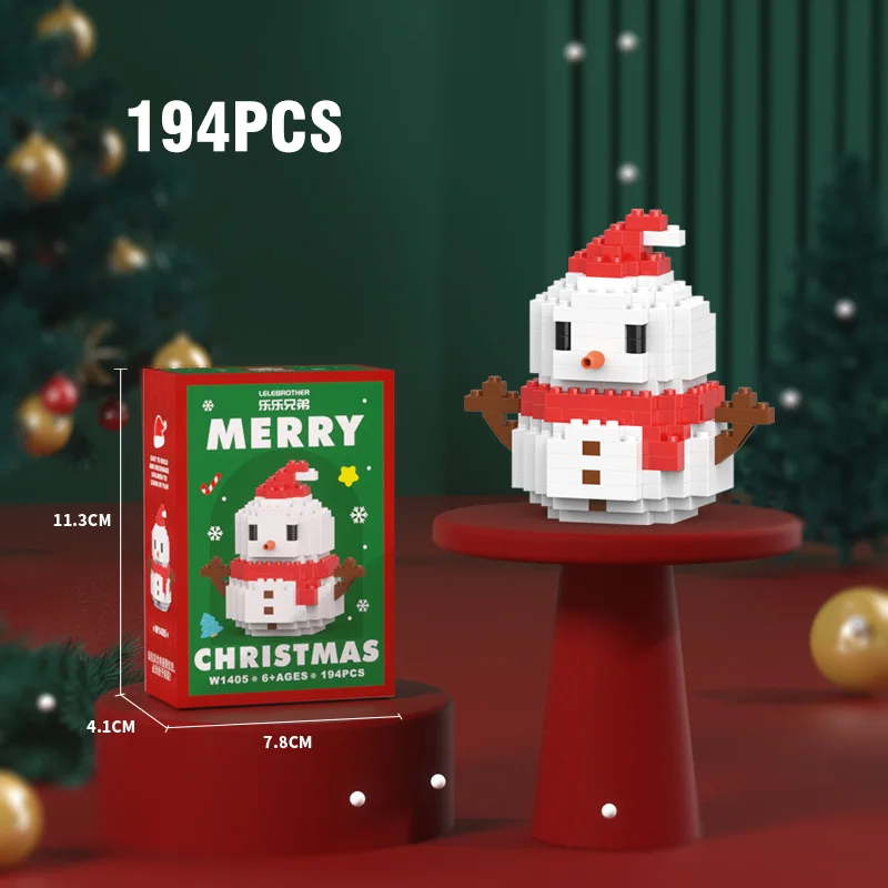Microbloques de construcción de renos de Navidad para niños - imagen 4