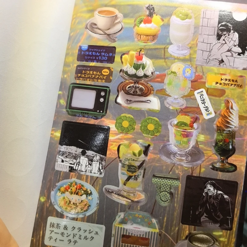 Set de pegatinas escolares japonesas con dibujos animados para niños