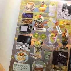 Set de pegatinas escolares japonesas con dibujos animados para niños