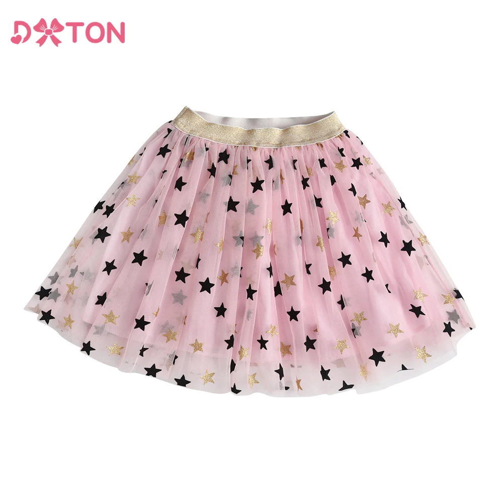 DXTON minifalda de tul con estampado de estrellas para niñas - imagen 2