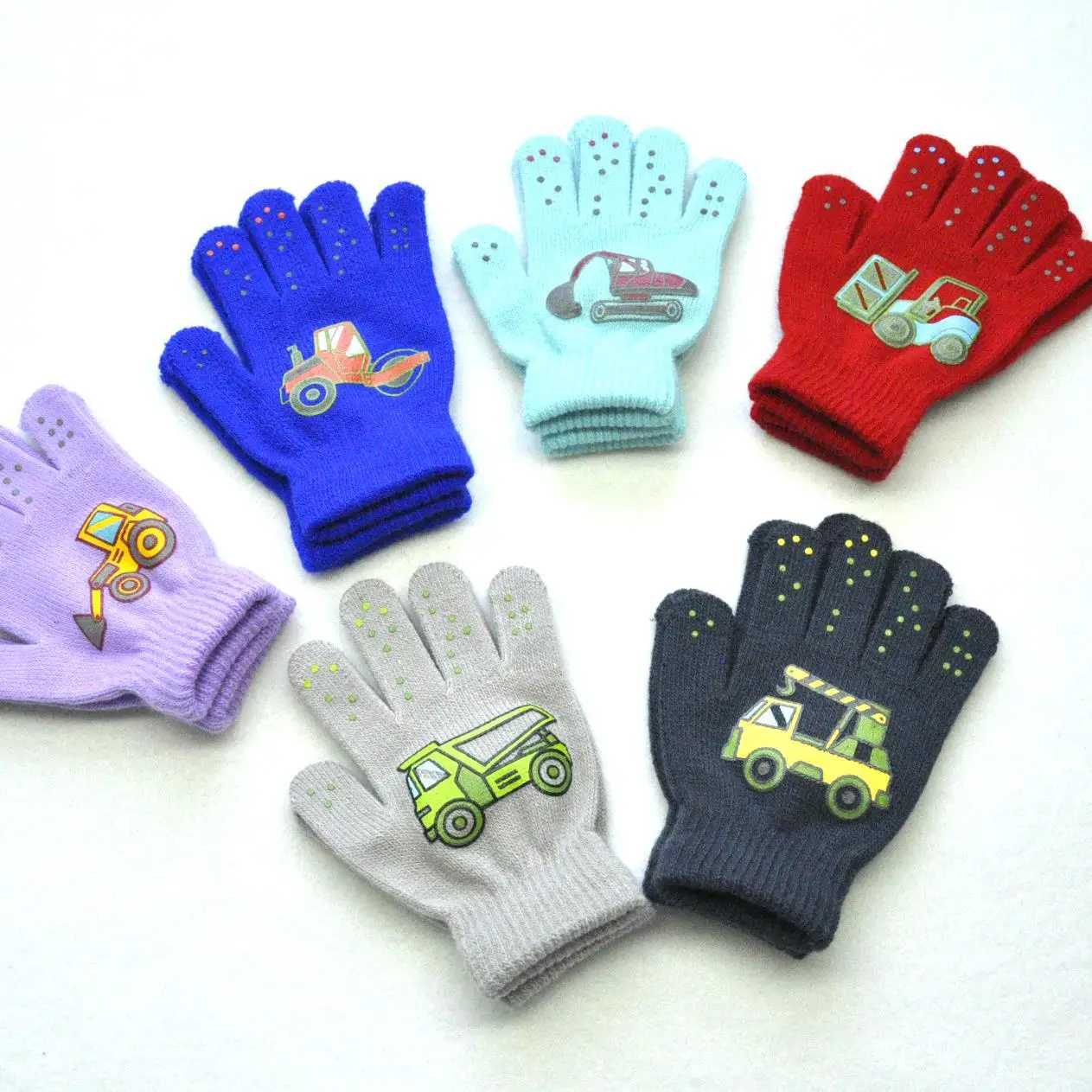Guantes de invierno niños – Tejido cálido, dedos completos exterior - imagen 4
