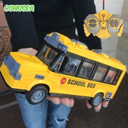 Autobús escolar teledirigido de doble planta para niños