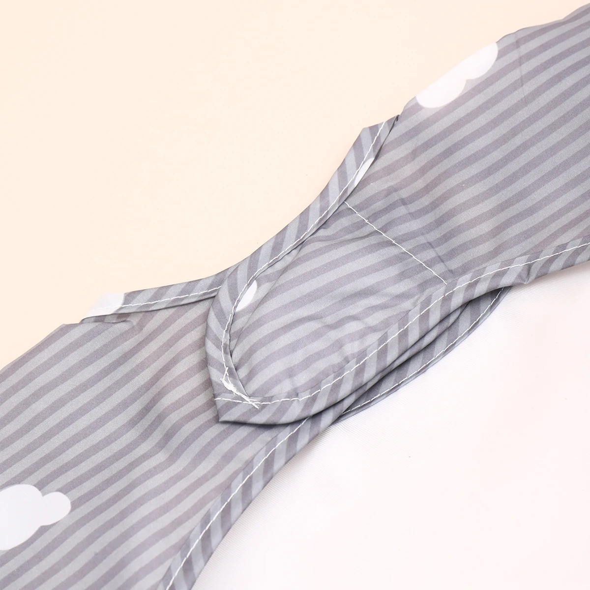 Babero impermeable de manga larga a rayas con bolsillo para bebé - imagen 5