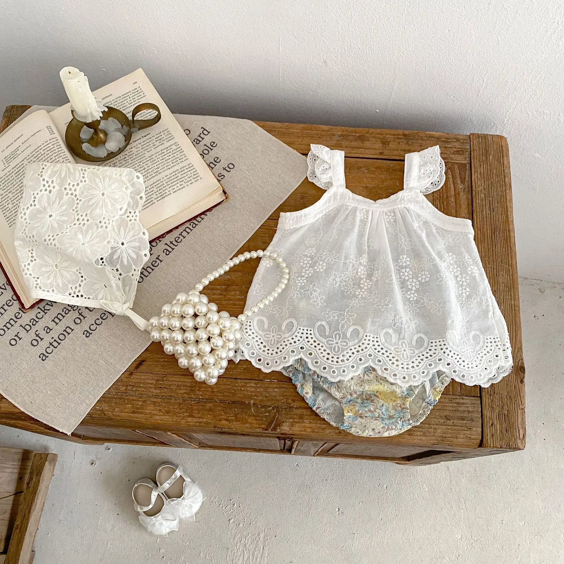 Milangel conjunto de verano para niña con volantes y shorts florales - imagen 5
