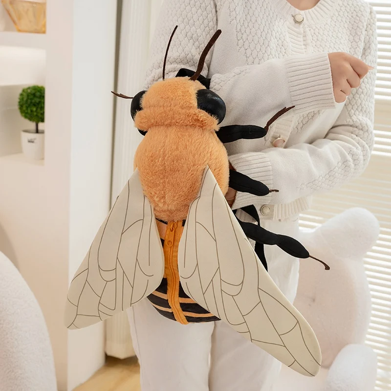 Mochila infantil mariquita y abeja de peluche creativa para niños - imagen 4